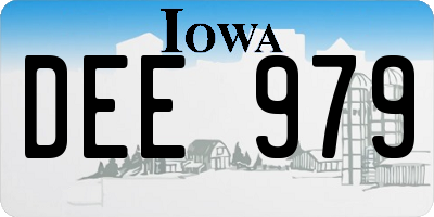 IA license plate DEE979