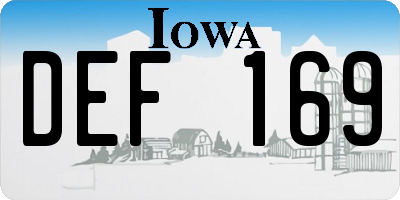 IA license plate DEF169