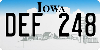 IA license plate DEF248
