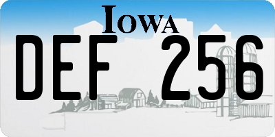 IA license plate DEF256
