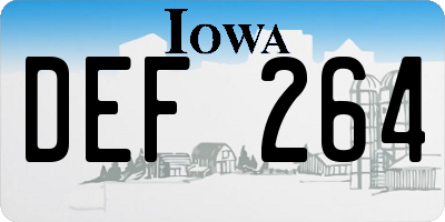 IA license plate DEF264