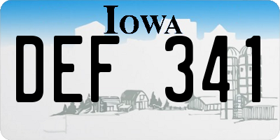 IA license plate DEF341