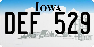 IA license plate DEF529