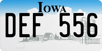 IA license plate DEF556