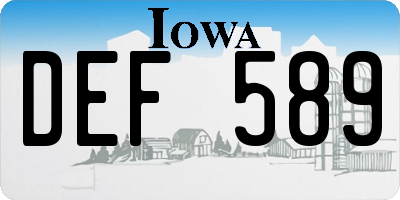 IA license plate DEF589