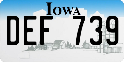 IA license plate DEF739