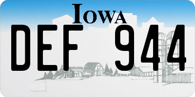 IA license plate DEF944