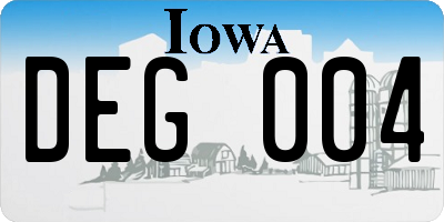 IA license plate DEG004