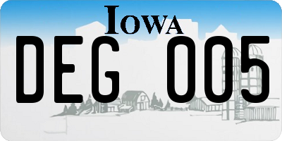 IA license plate DEG005