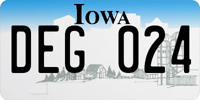 IA license plate DEG024