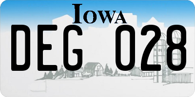 IA license plate DEG028