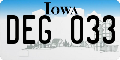 IA license plate DEG033