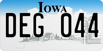 IA license plate DEG044