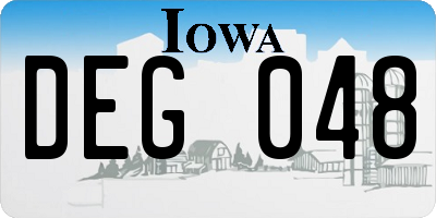 IA license plate DEG048
