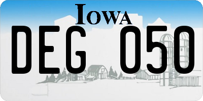 IA license plate DEG050