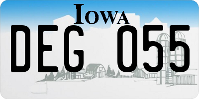 IA license plate DEG055