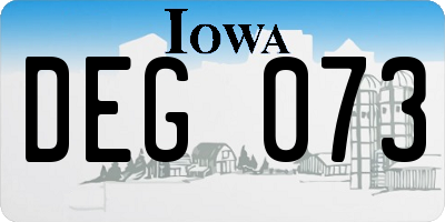 IA license plate DEG073