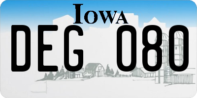 IA license plate DEG080
