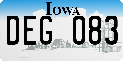 IA license plate DEG083