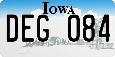 IA license plate DEG084
