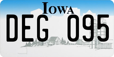 IA license plate DEG095