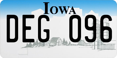 IA license plate DEG096