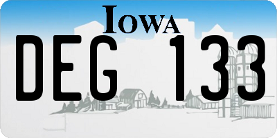 IA license plate DEG133