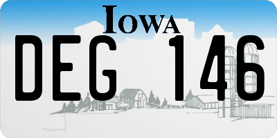IA license plate DEG146