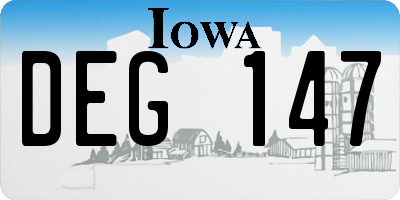 IA license plate DEG147