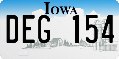 IA license plate DEG154