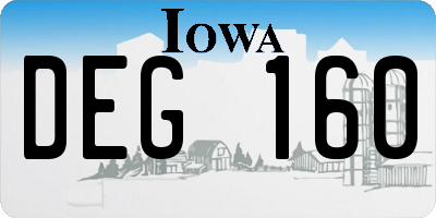 IA license plate DEG160