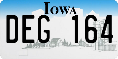 IA license plate DEG164