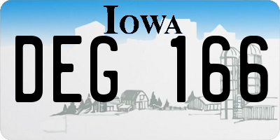 IA license plate DEG166
