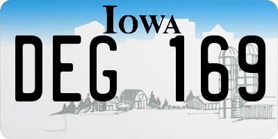 IA license plate DEG169