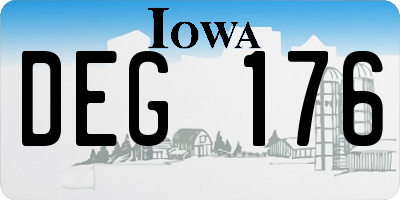IA license plate DEG176