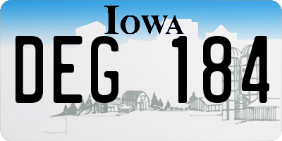 IA license plate DEG184