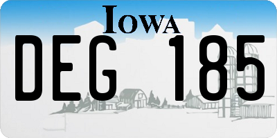 IA license plate DEG185