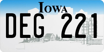 IA license plate DEG221