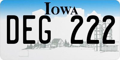 IA license plate DEG222