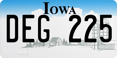 IA license plate DEG225