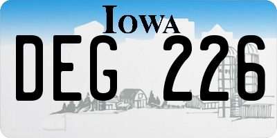 IA license plate DEG226