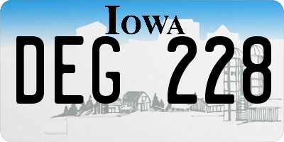 IA license plate DEG228