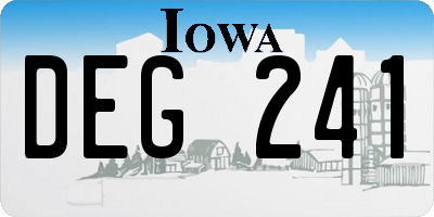 IA license plate DEG241