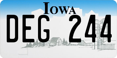 IA license plate DEG244