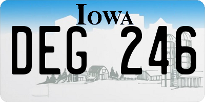 IA license plate DEG246