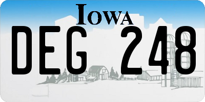 IA license plate DEG248