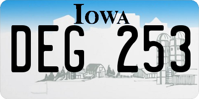 IA license plate DEG253