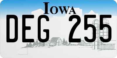 IA license plate DEG255