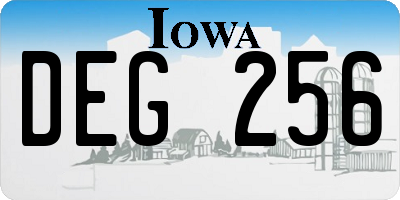 IA license plate DEG256