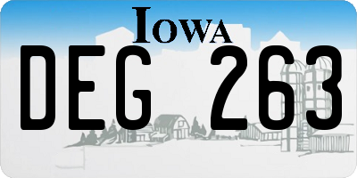 IA license plate DEG263
